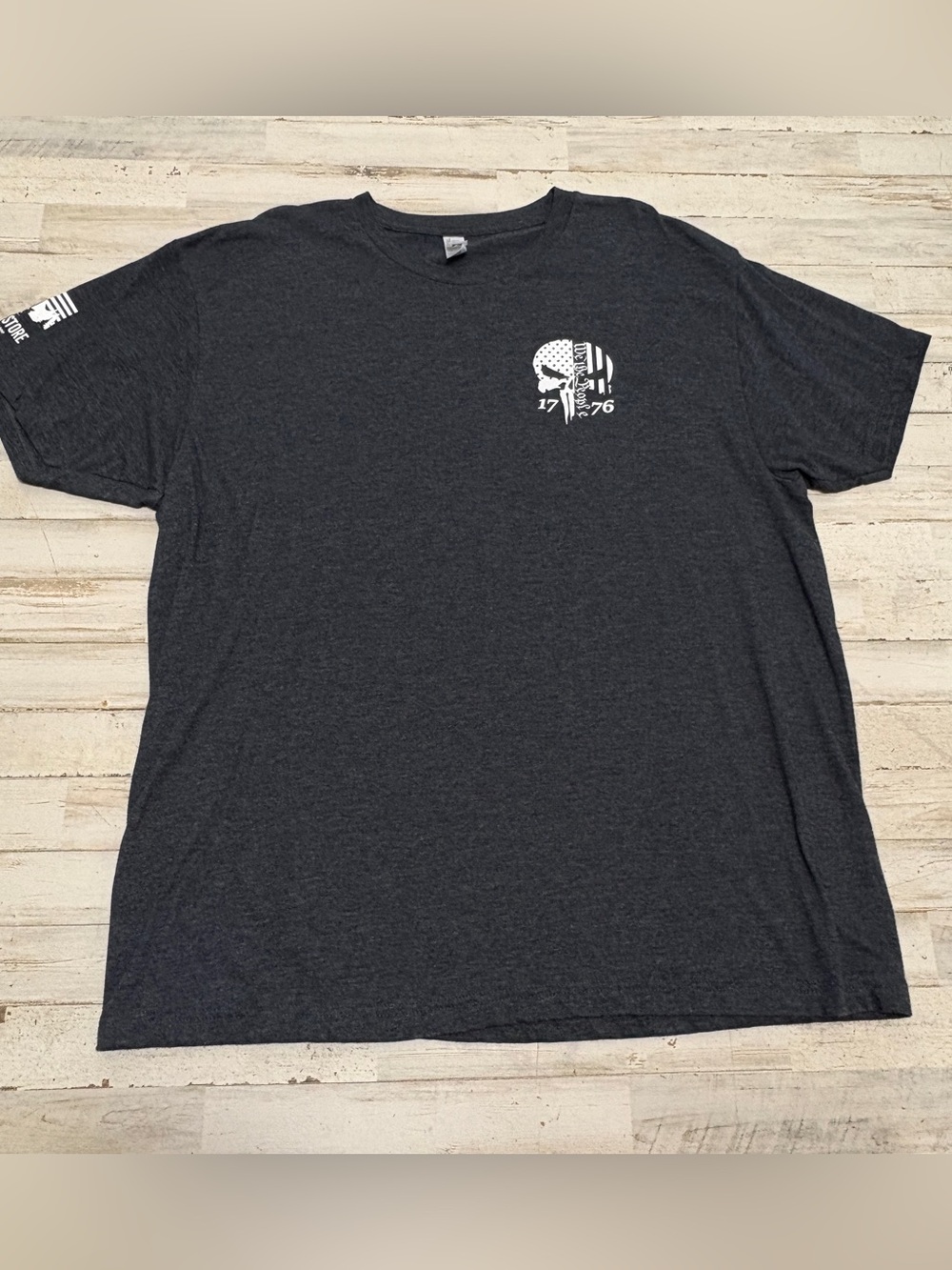 Trump Store Gray Shirt Men’s XXL 1776 Freedom Skull Patriotic USA America 2XL
